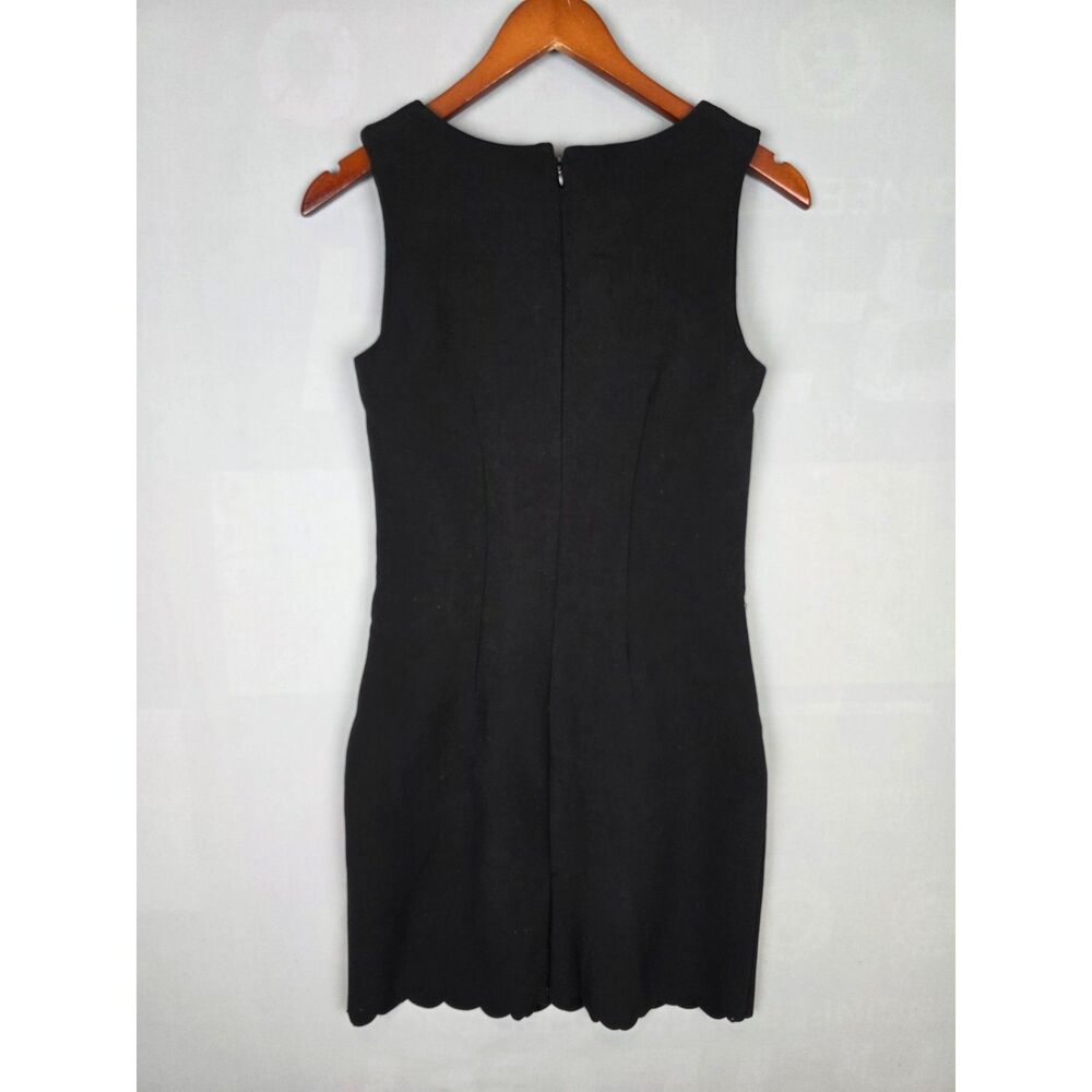 Merona Little Black Dress XS Scalloped Hem Pockets Business Office Cocktail